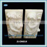 Marble wall ornament with elegant human carvings