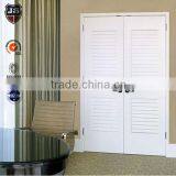 Economic White Color Simple New Design Wooden Flat Exterior Louvered Door on Sale thumbnail-4