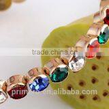 New Rose Gold Plated Colourful Diamond Austria Rhinestone Pearl Bangle Bracelet thumbnail-5
