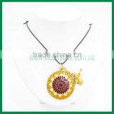 Church Windown Angel Pendant With Poly Paint Color Filled in Necklace thumbnail-3