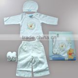 4 pcs baby clothes set Gift box packaging winnie emb 0-3Months