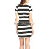 Body Slimming Clothes Wide Strap Fashion Black Girl in Evening Dresses Vintage 50s Stripping Black 100% White Rayon Dresses thumbnail-3