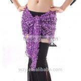 Belly Dancing Clothing Lady Purple Sexy Velvet Belly Dance Hip Scarf thumbnail-1