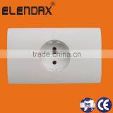 Power Supply Electrical ABS 16A/250V European Lamp Wall Switch Schuko Socket(A2010)