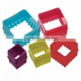 5 pcs Square Shape Colorfull Plastic Cookie Cutter