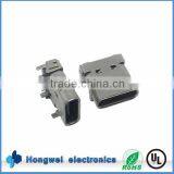 Gold Plating 1'-50' Female Type C Connectors USB 3.1 Connector With Lock