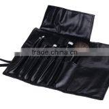 Black 7 Piece Cosmetic Make up Brush Set Roll Case