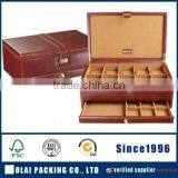 Leather Cufflink Tie Clips Box thumbnail-1