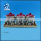 European Christmas Storage Ceramic Canisters Sets for Food Kitchen