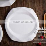 Wholesale white ceramic customize dinner round plate for wedding restaurant home