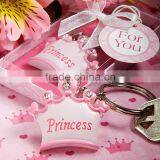 Pink - Blue Crown Themed Princess Metal Keychain for Baby Showers Quality Choice thumbnail-1