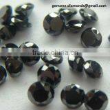 Natural Loose Diamond Jet Black Color Opaque Round Sparkling