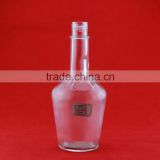Manufacturer's special frosted round spirit bottles transparent 750ml bottles rum long neck bottles
