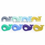 2016 Hot Selling Unique Design Whale Shape Silicone Baby Teether Silicone Baby Teething Pendant With Good Quality