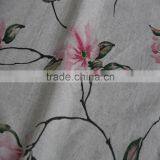 Popular Polyester/linen Mixed Flower Printed Curtain Fabric for Hotel Sleeping Room thumbnail-3