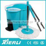 360 Degree Spinning Mop Stainless Steel Dry Basket & Foot Pedal & 2 Mop Heads