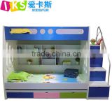 Foshan supplier smart children bunk bed furniture, blue bunk beds with desk