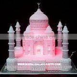 White Marble Taj Mahal Valentine Gift With Colorful Lighting thumbnail-1