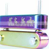 Neo Chrome Billet Aluminum Racing Hood Risers For Honda With 4 Pcs Fender Washers With Logo thumbnail-2