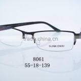 2016 New Stylish Woman Metal Optic Glasses Half Rimless 8061
