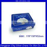 Customized Rectangular Shaped Cookie Tin Box With Embossing Design thumbnail-1
