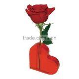 Acrylic Red Heart Single Stem Vase thumbnail-1