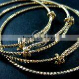 65mm Diameter Raw Brass Faceted Simple Adjustable Wiring Bracelet for Beading 1900085 thumbnail-2