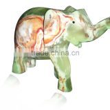 Natural Marble Onyx Designed Elephant Handicrafts