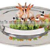 Stainless Steel Round Buffet/sushi Tray
