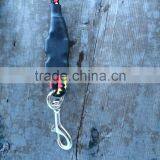 Heavy Duty Climbing Rope Dog Leash - 3/8 Inch Rope - Red and Black/White Line thumbnail-3