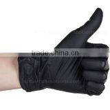 High Quality Powder Free Black Disposable Coated Nitrile Glove thumbnail-2