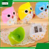 Portable Plastic Colorful Funny Child Cartoon Owl Double Pencil Sharpener thumbnail-2