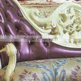 European Style Bed End Stool, Beautiful Designed Wood Carved Chaise Lounge Chair, Palace Princess Sofa Chair (BF01-ML026) thumbnail-5