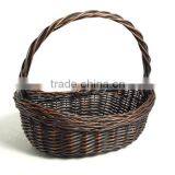High Handle Wicker Basket Wholesale, Oval Willow Basket With Handle thumbnail-1