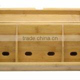 Desktop Multi Cell Mobile Phone and Tablets Wooden Bamboo Charging Station thumbnail-1