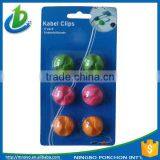 Multi-purpose Cable Clips Bright Colors Pack of 6 thumbnail-1