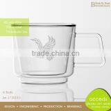 Decorative Unbreakable Borosilicate Double Wall Milk/Beer Glass Cup thumbnail-4