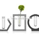 Home Decor Glass Tube Concrete or Cement Garden Flower Pot thumbnail-1