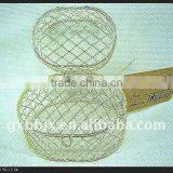 Silver iron wire storage box with lid