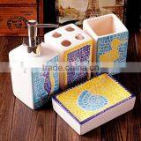 New Ceramic Bathroom Set With Sea Pattern thumbnail-3