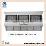 Wooden Bedroom Kitchen Wall Hanging Cabinet With Wicker Baskets thumbnail-1