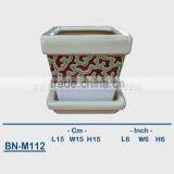 Vietnamese Ceramic Hand Carved Mini Flower Pot BN-M112 thumbnail-1