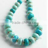 7" 10mm Blue Rondella Turquoise Bracelet thumbnail-1