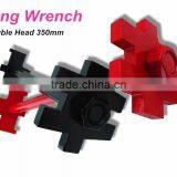 Bung Spanner Double Head 350mm 45#carbon Steel 40Cr Forging Hand Tools thumbnail-1