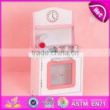 2017 New Products Children Cooking Set Wooden Pink Play Kitchen W10C263 thumbnail-2
