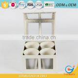 Set of 4 Unique Galvanized Iron Powder Coating Cheap Flower Little Plant Pots Small Garden Planters thumbnail-3