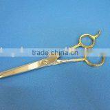 Hair Scissors,6"HAIR SCISSORS WITH GOLDEN PLATING HANDLE thumbnail-1