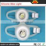 White Bicycle Headlight Silicone Bike Light For Safety Travel thumbnail-2