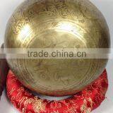 High Quality Double Dorje Tibetan Mantra Carving Singing Bowl thumbnail-5