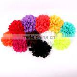 Wholesale Satin Ribbon Roses Flower Baby Hair Bows With Elastic Headband thumbnail-1